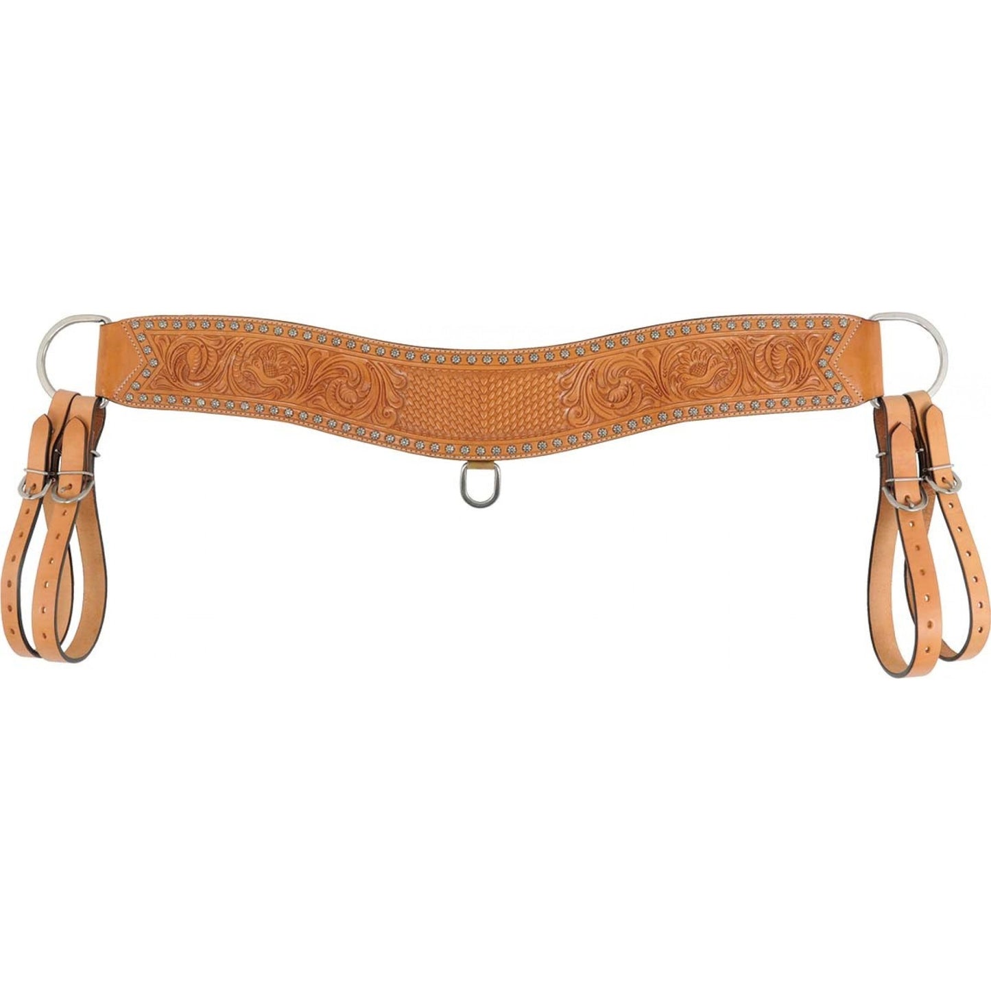 Western Rawhide - Country Legend, Tooled With Brads Tripping Collar 224010