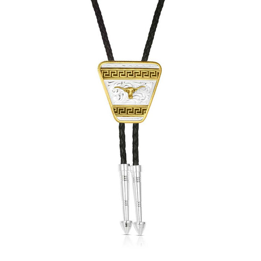 Montana Silversmiths - Flat Triangle Longhorn Bolo Tie BT6169-384S