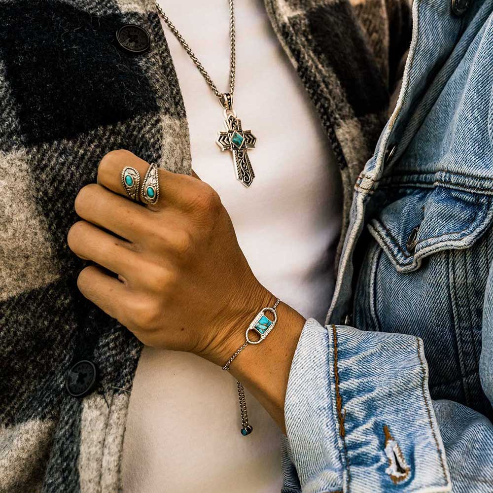 Montana Silversmiths Bracelet - Turquoise Glam BC6372