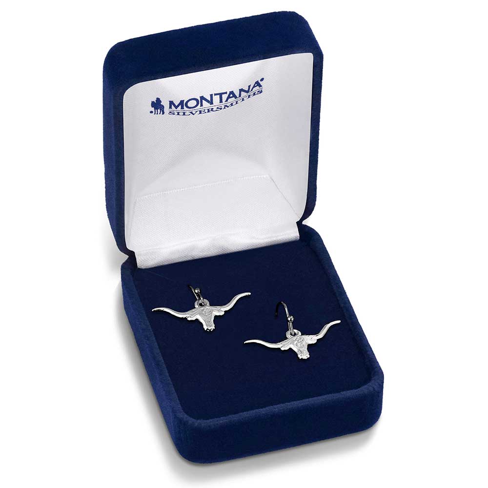 Montana Silversmith Earrings - Silver Longhorns ER6139