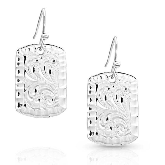 Montana Silversmiths Earrings - Silver Tags ER5394
