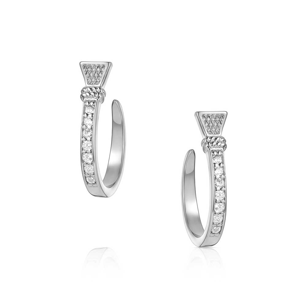 Montana Silversmith Earrings - Horseshoe Nail Hoop ER6325