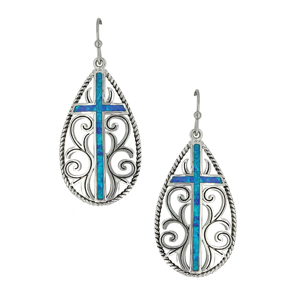 Montana Silversmith Earrings - Filigree Cross ER3555