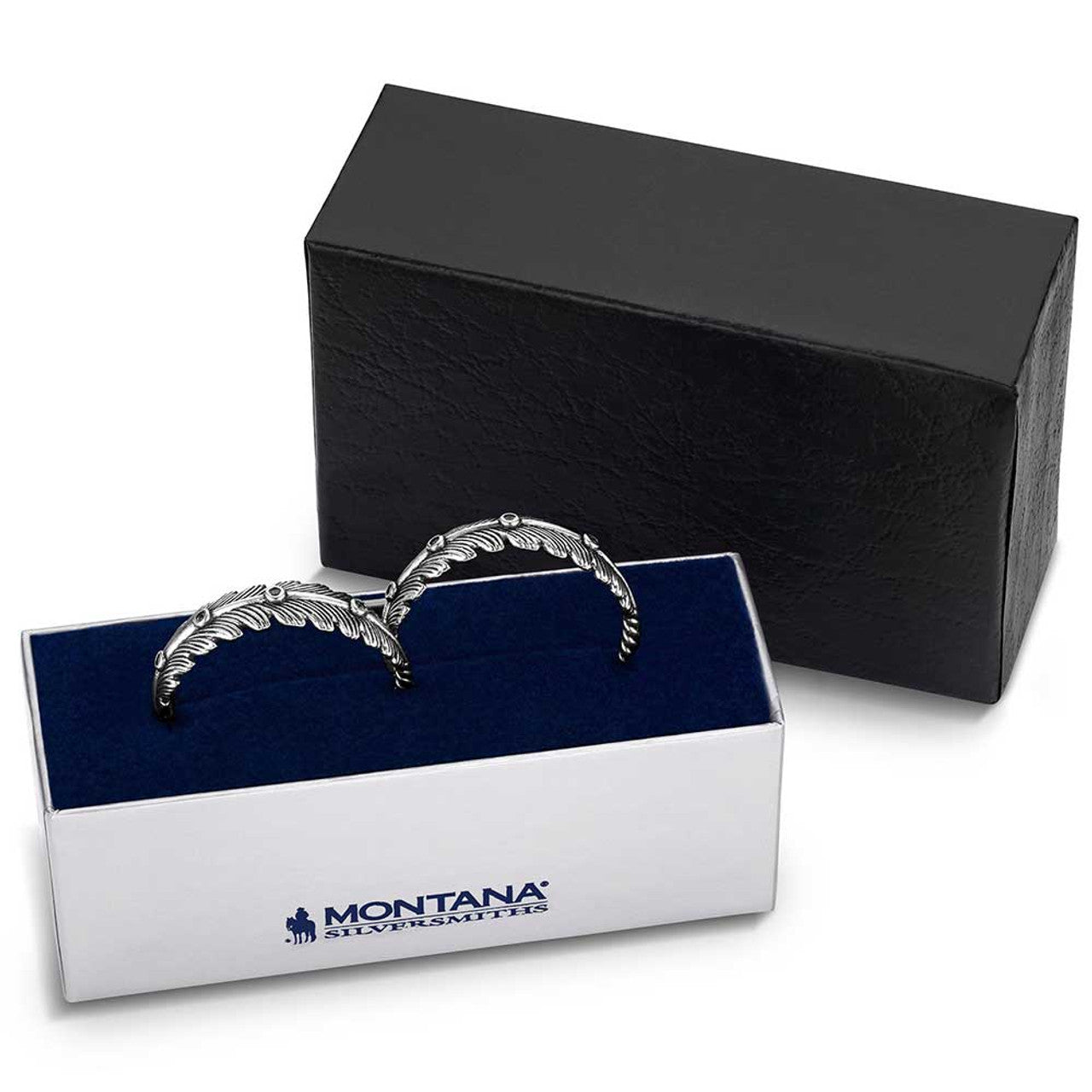 Montana Silversmith Earrings - Feathered Path Hoops ER6310