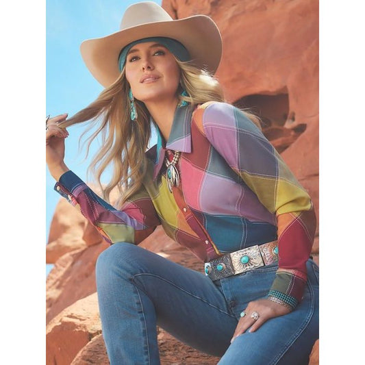 WRANGLER X LAINEY WILSON WESTERN SNAP SHIRT, Harlequin | 112371988