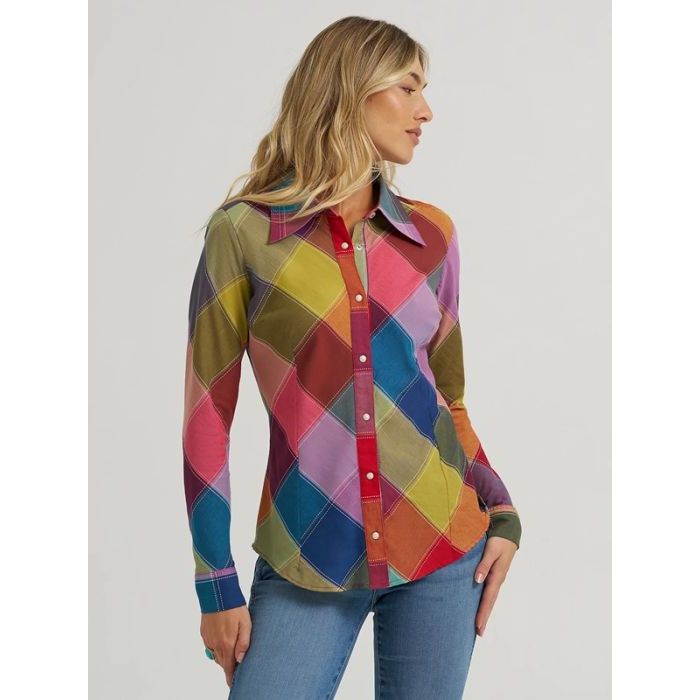 WRANGLER X LAINEY WILSON WESTERN SNAP SHIRT, Harlequin | 112371988