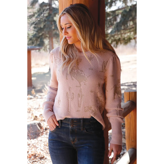 Cruel Denim Ladies- Long Sleeve knit Shirt CTK7523002