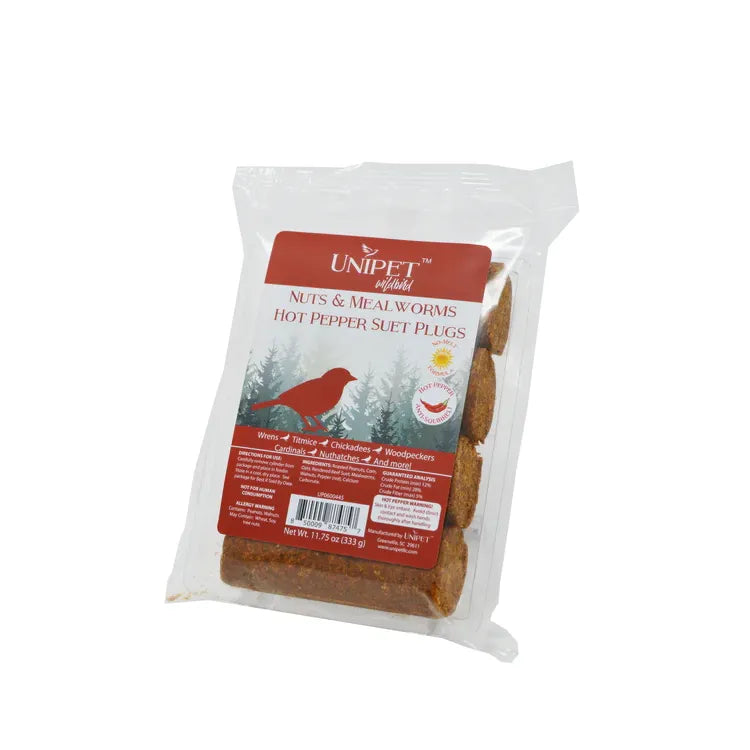 Unipet Nuts & Mealworms Suet Plugs 11.75oz