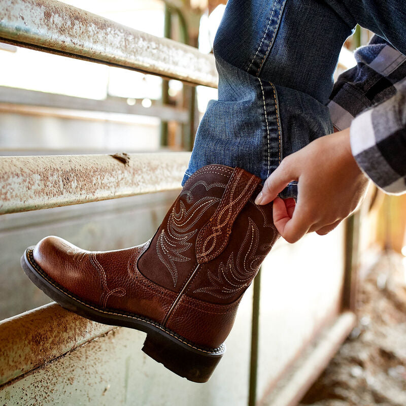 Ariat Ladies Fatbaby, Western Boot, Heritage Dapper Wide, Round Toe, 10029492