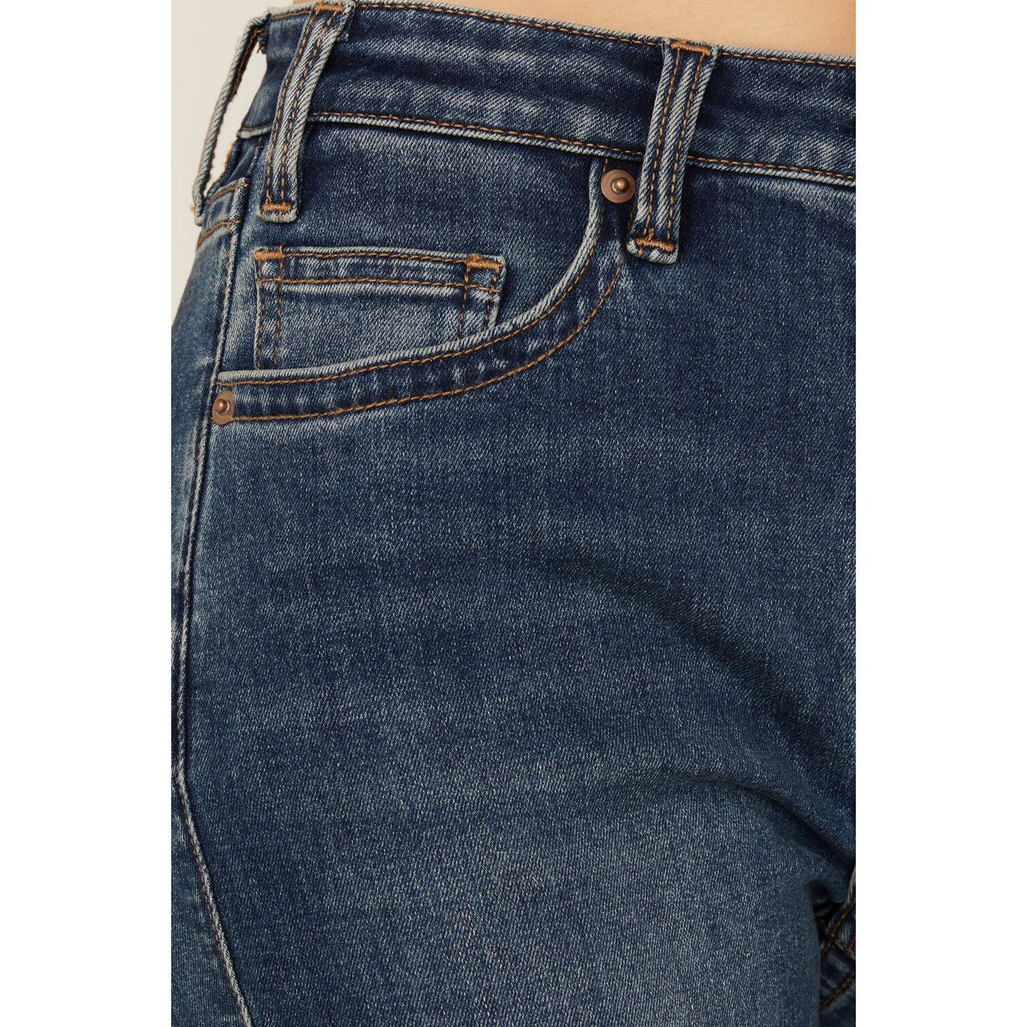 Rock & Roll Ladies Jean, Yoke Detail, High Rise, Boot Cut BW4HD07197