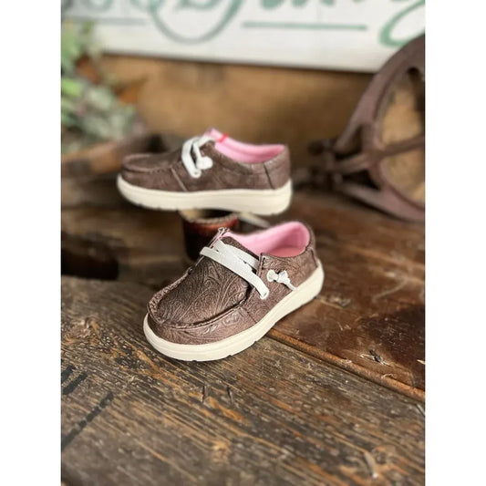 Ariat Lil' Stompers Toddler Brown Floral Slip On A443002034
