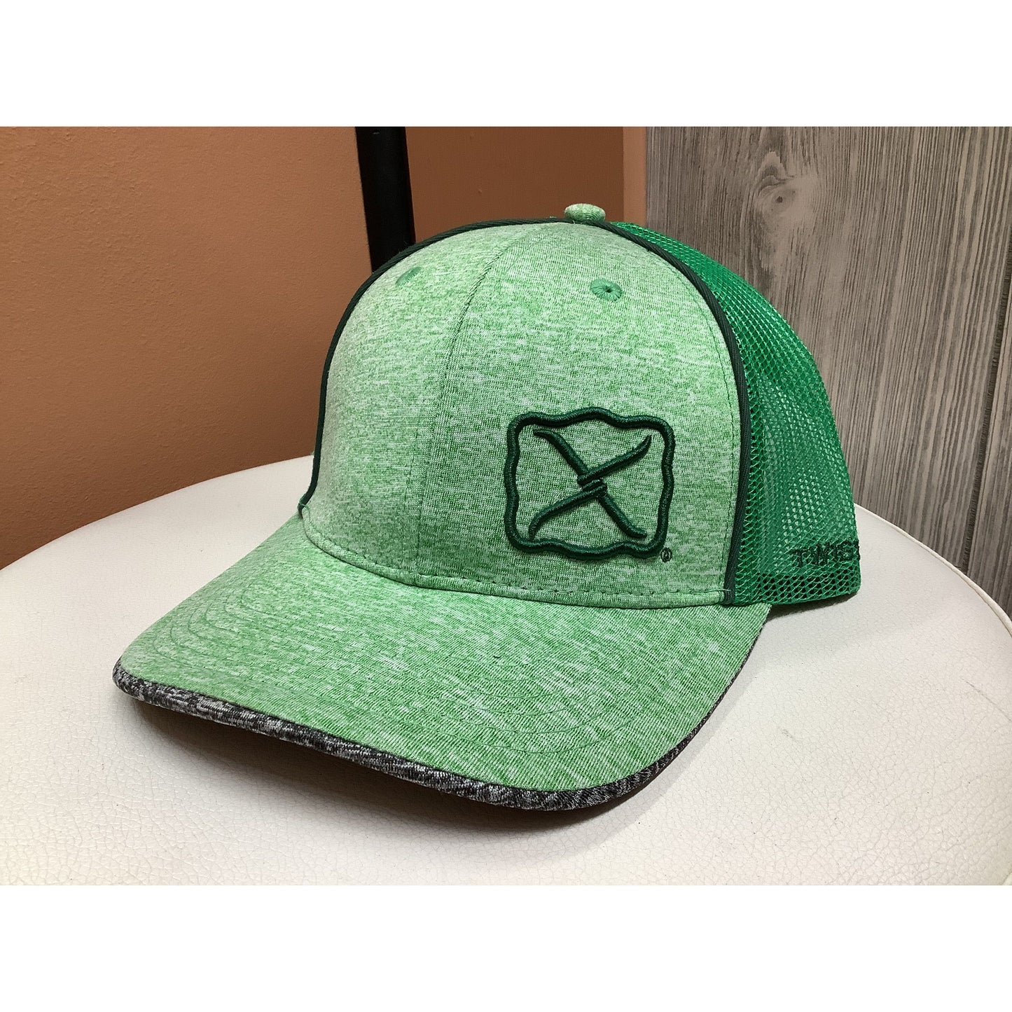Twisted X - Green & Grey Dark Green Logo Patch Snap Back Men’s Ball Cap