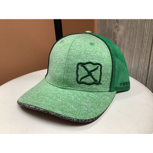 Twisted X - Green & Grey Dark Green Logo Patch Snap Back Men’s Ball Cap