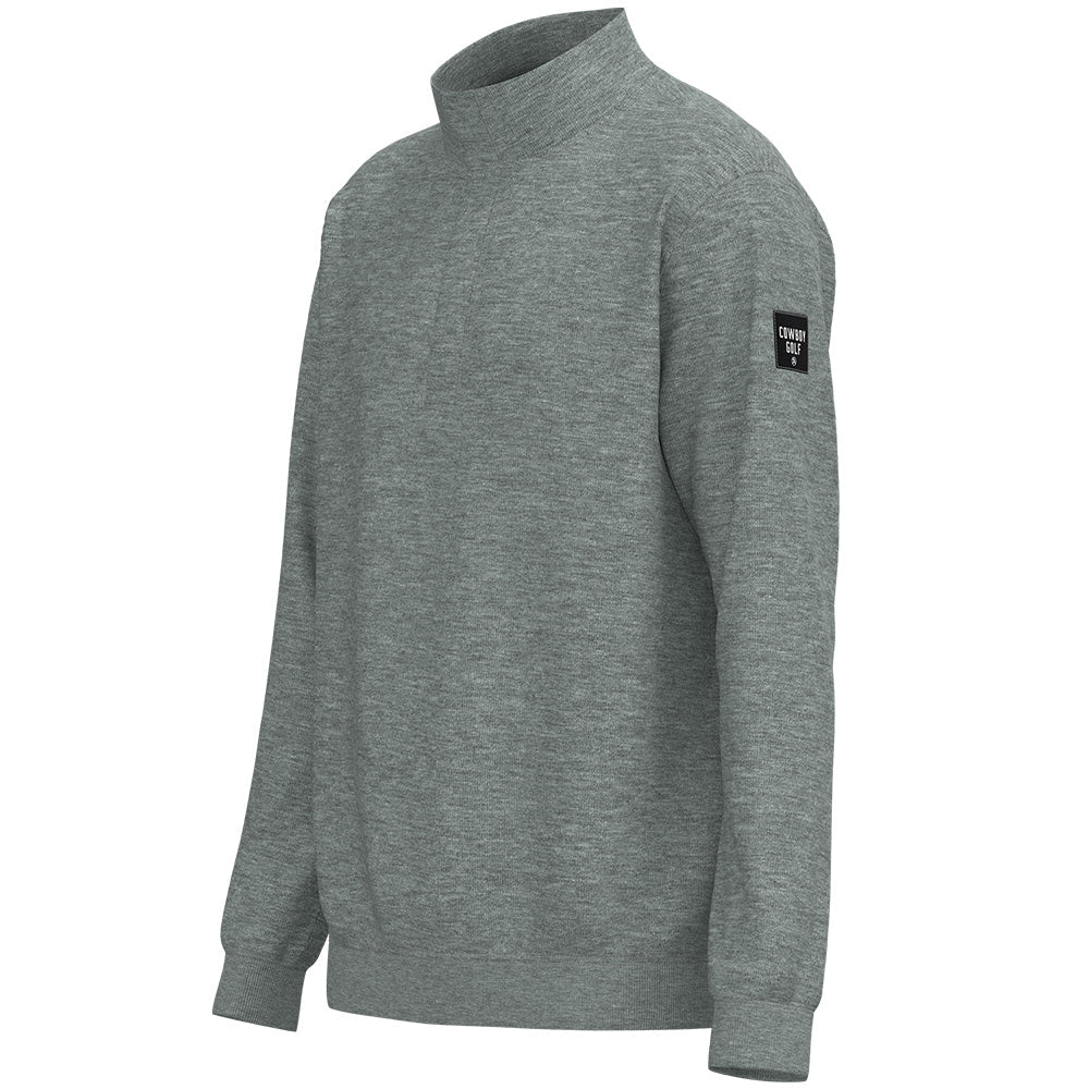 Hooey Men's Heather Ace Pullover 1/4 Zip GH2602GY