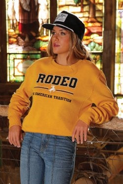Cruel Denim Ladies Sweatshirt, Mustard Yellow - CWK7500001