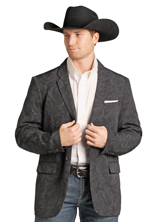 ROCK & ROLL BLAZER/SPORT COAT - Youth, Black Plaid BB96C07382