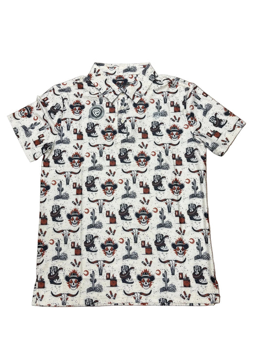 Rock & Roll Men’s Mesh Polo Shirt, Roper, BM51T08734