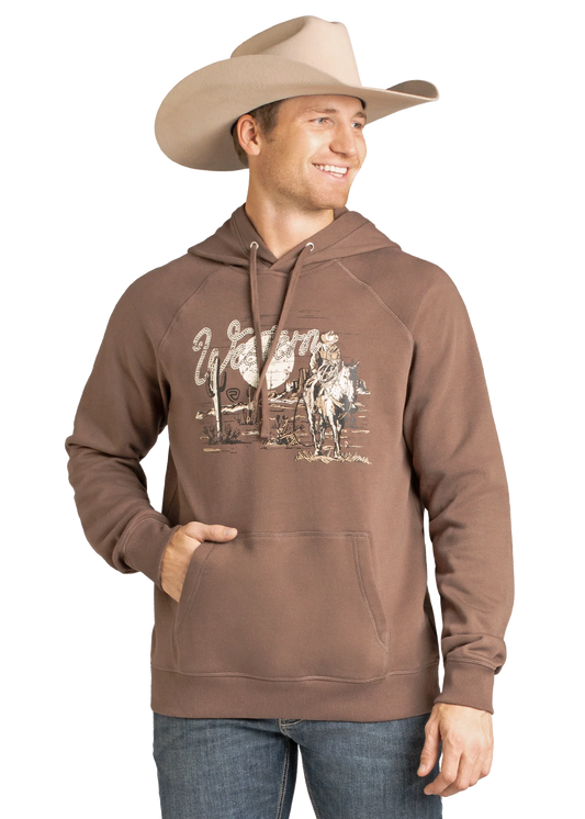 Rock & Roll Men's Hoodie, Brown - BU94T07450