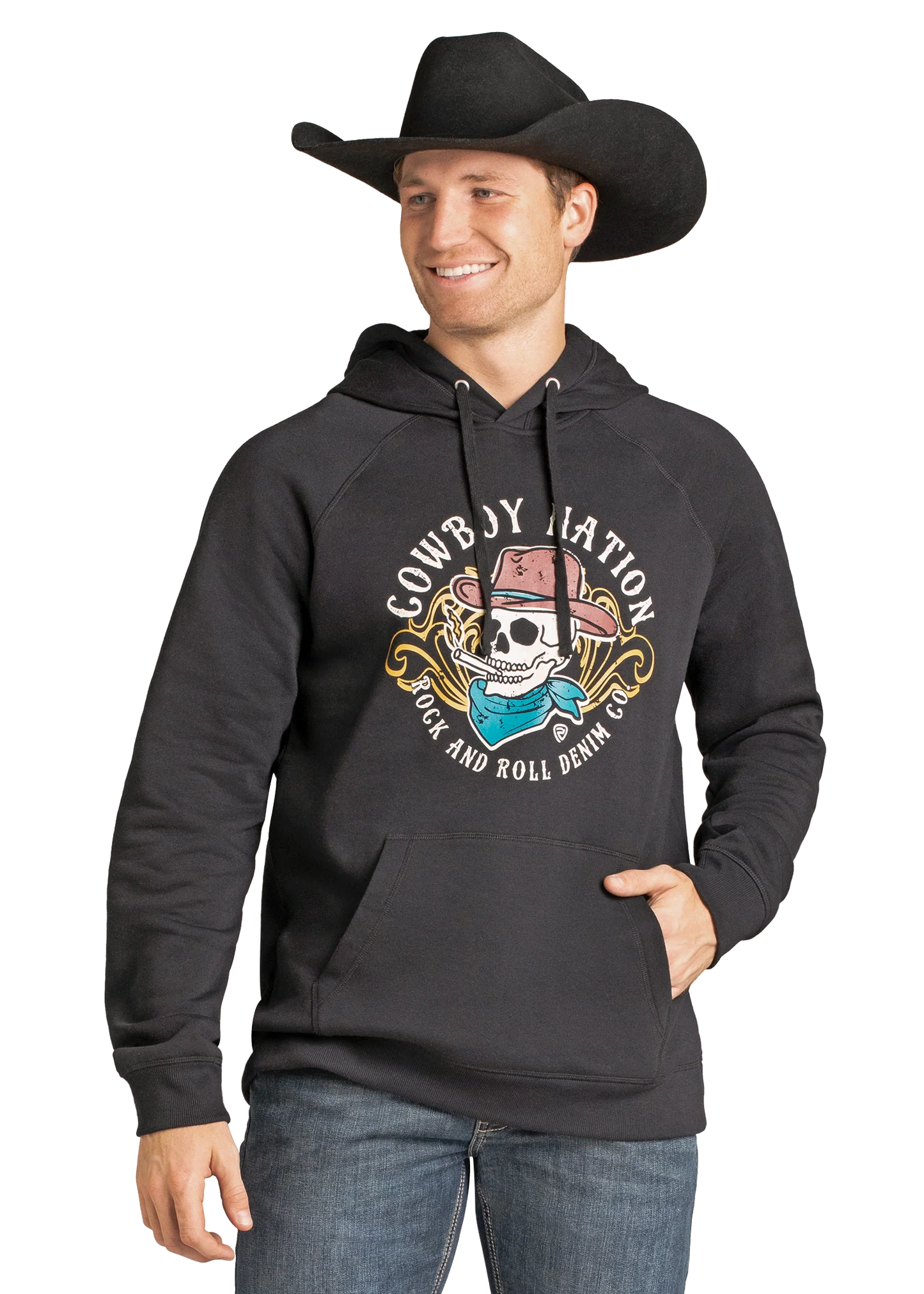 Rock & Roll Men's Hoodie, Dale Brisby, Cowboy Nation- BU94T07447