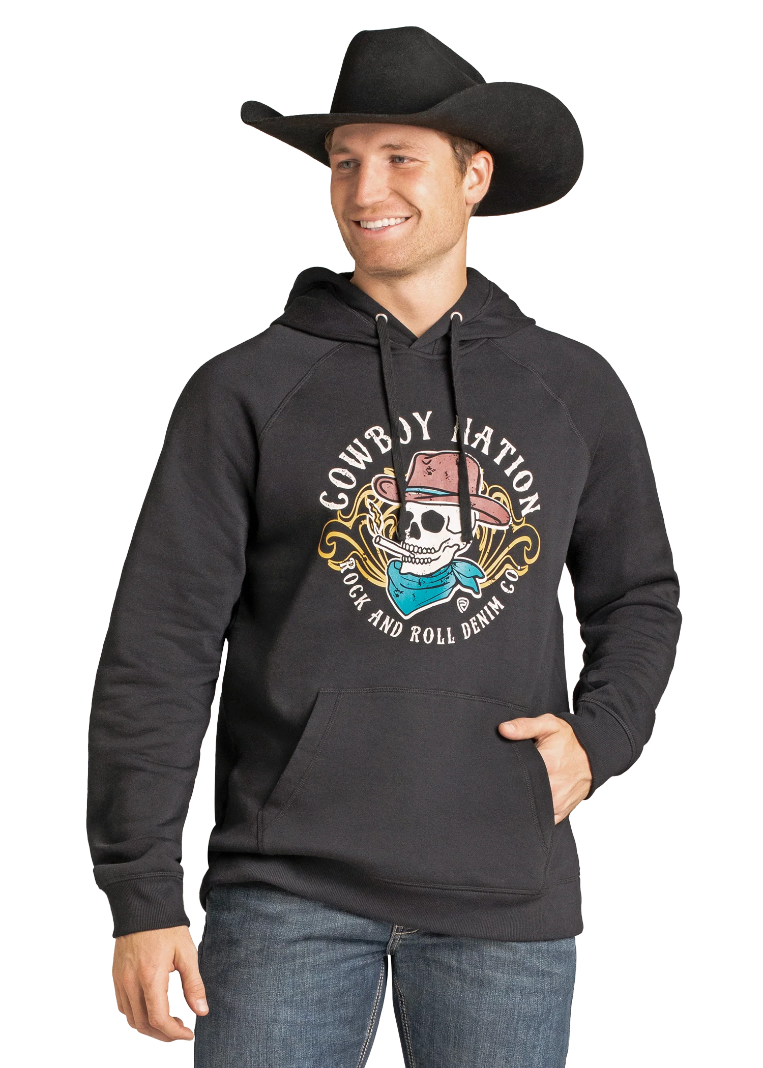Rock & Roll Men's Hoodie, Dale Brisby, Cowboy Nation- BU94T07447