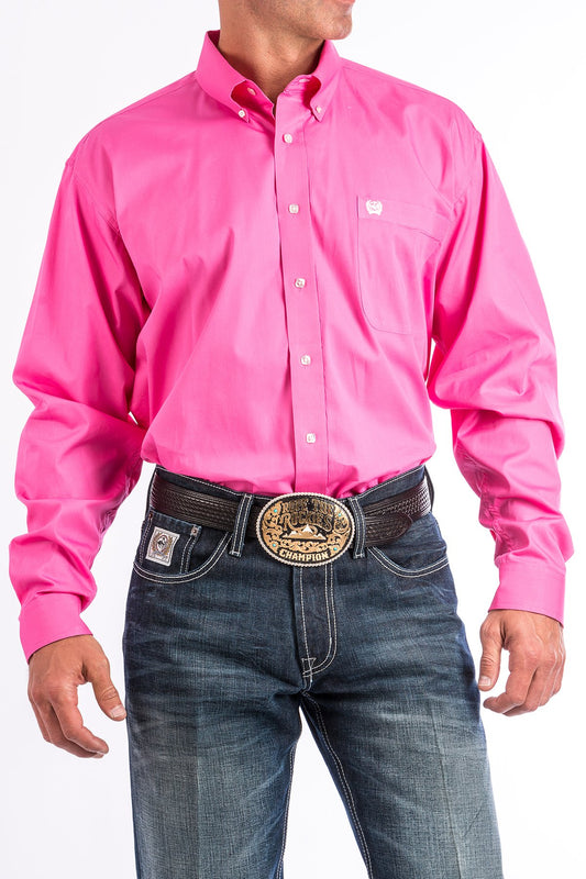 Cinch Men’s Long Sleeve Button Up Pink MTW1103320