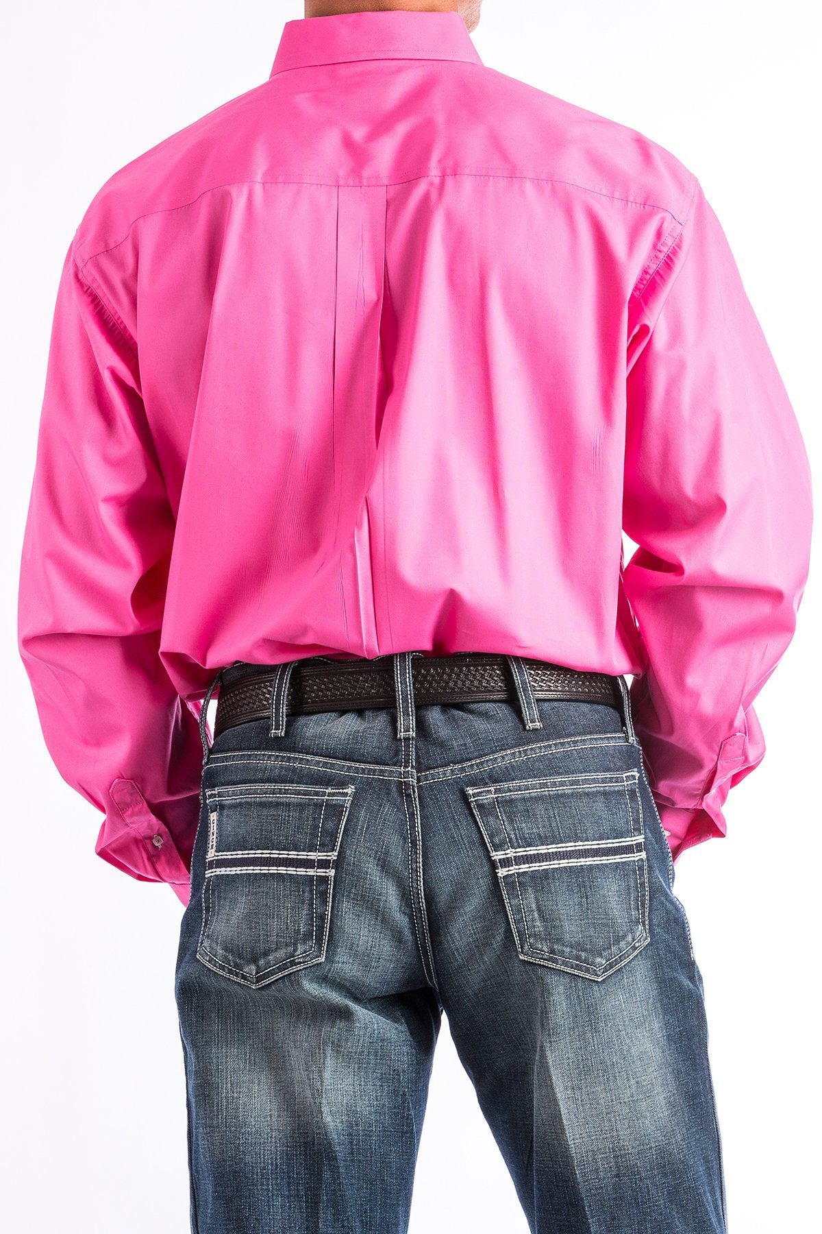 Cinch Men’s Long Sleeve Button Up Pink MTW1103320
