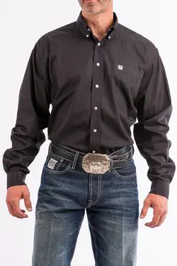 CINCH - Men LONG SLEEVE BUTTON-DOWN SHIRT, Black MT10320083