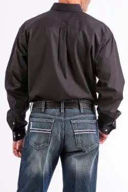 CINCH - Men LONG SLEEVE BUTTON-DOWN SHIRT, Black MT10320083
