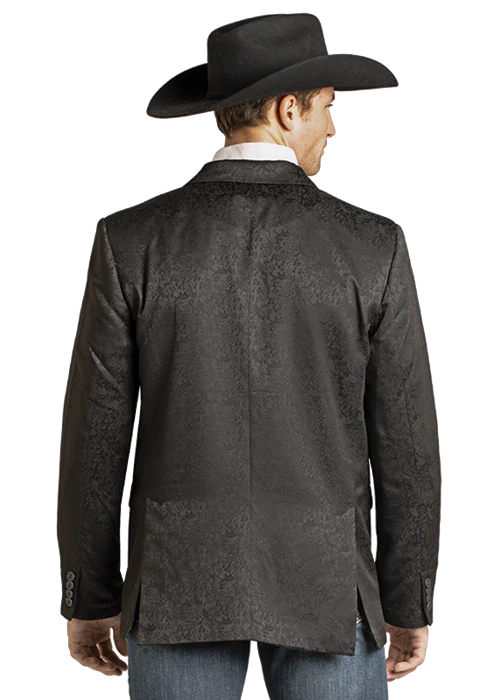 ROCK & ROLL BLAZER/SPORT COAT - Black Jacquard BM96C07416