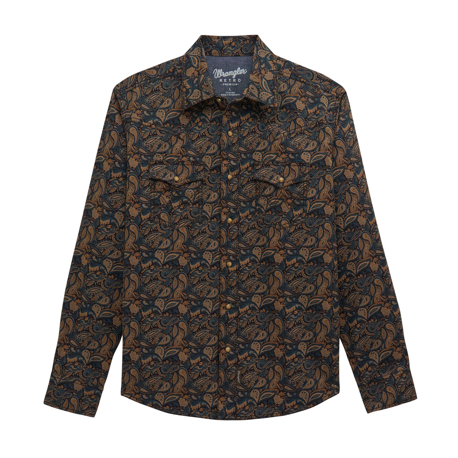 Wrangler Men’s Shirt, Retro, Long Sleeve, Snap 112381534
