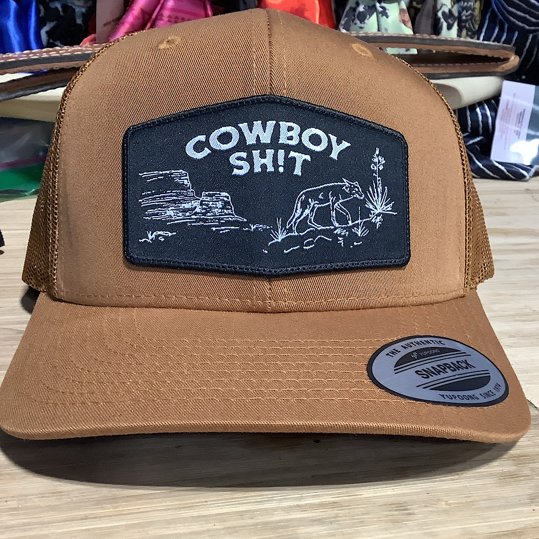 Cowboy Sh!t Caramel/Black Cap Black Patch