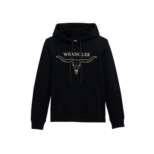 Wrangler Women's Hoodie, Longhorn, Black 112380251
