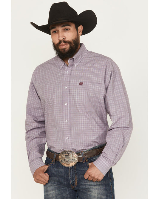 CINCH - Men LONG SLEEVE BUTTON-DOWN SHIRT, Lilac MTW1105976
