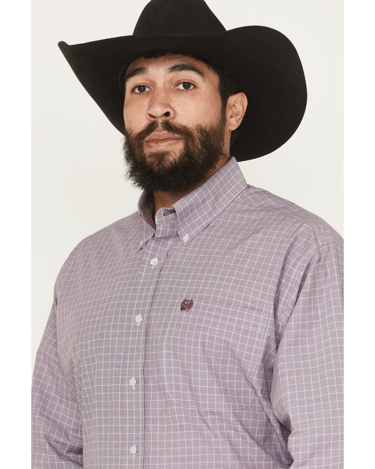 CINCH - Men LONG SLEEVE BUTTON-DOWN SHIRT, Lilac MTW1105976