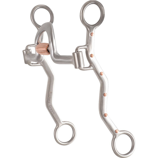 Classic Equine, Rickey Green, Shanked Roping Bit with Gentle Setter Port Roller RGBIT241