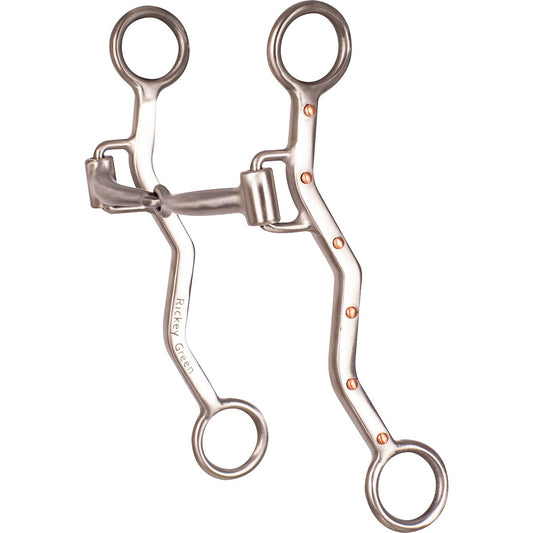 Classic Equine, Rickey Green, Shanked Roping Bit with Snaffle Mouth RGBIT218