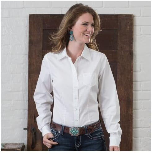 CINCH - Ladies Western Shirt, BUTTON-DOWN, White MSW9164026