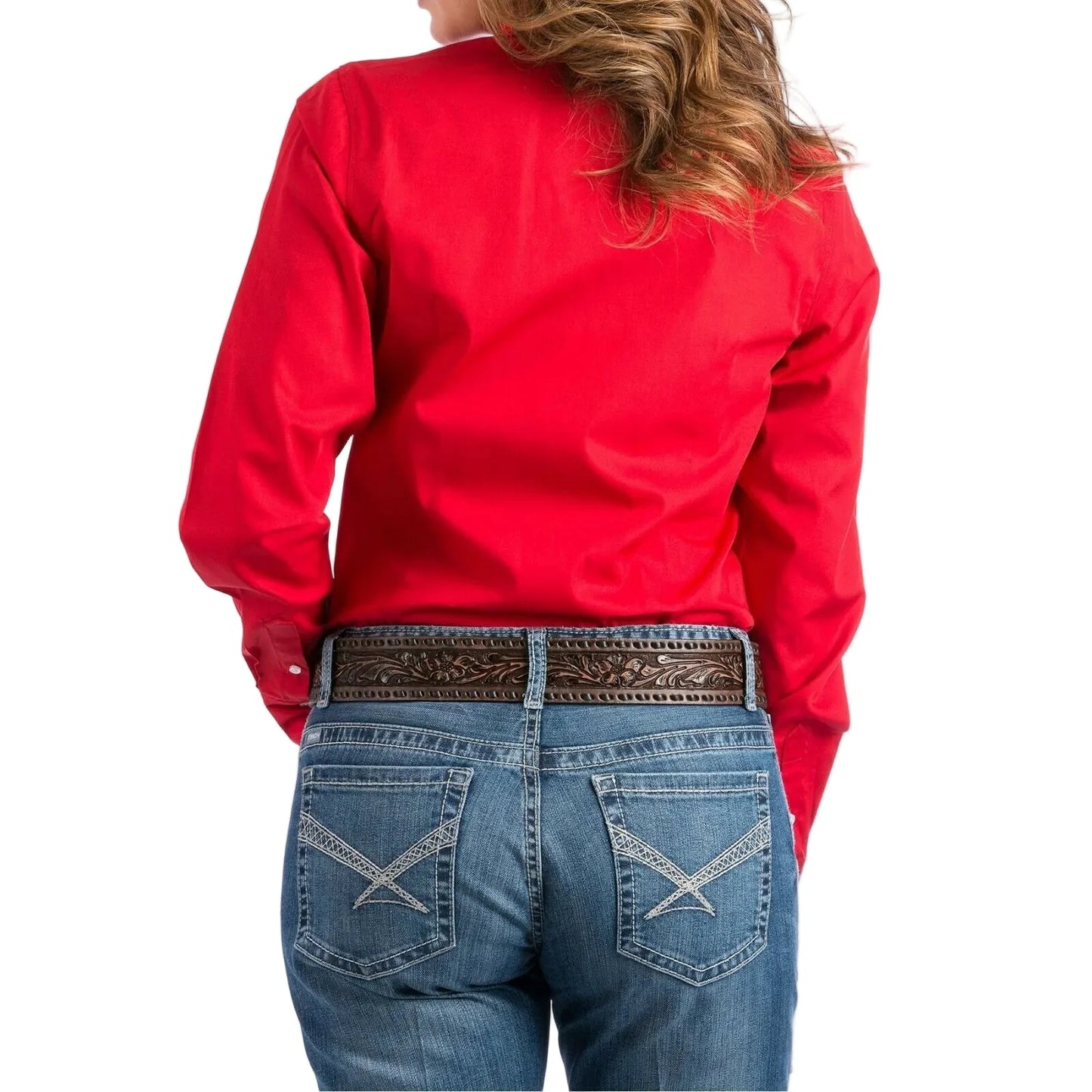 CINCH - Ladies Western Shirt, BUTTON-DOWN, Red MSW9164032
