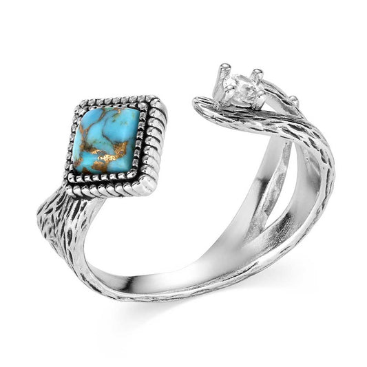 Montana Silversmiths Pursue the Wild Ring - Rugged Beauty Turquoise KTRG6330