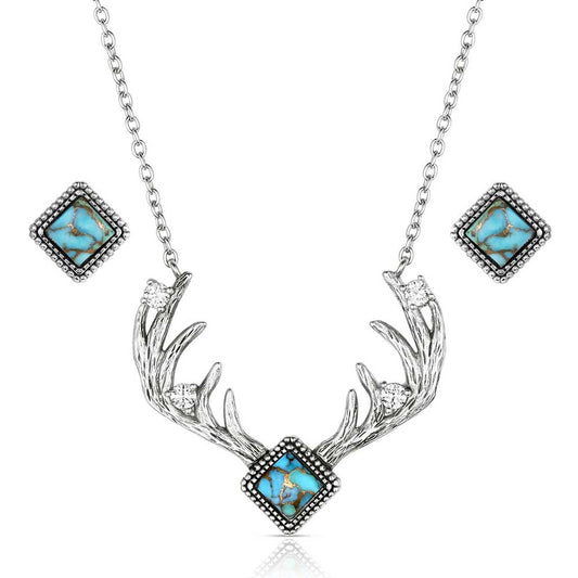 Montana Silversmiths Jewelry Set - Rugged Beauty Turquoise KTJS6330