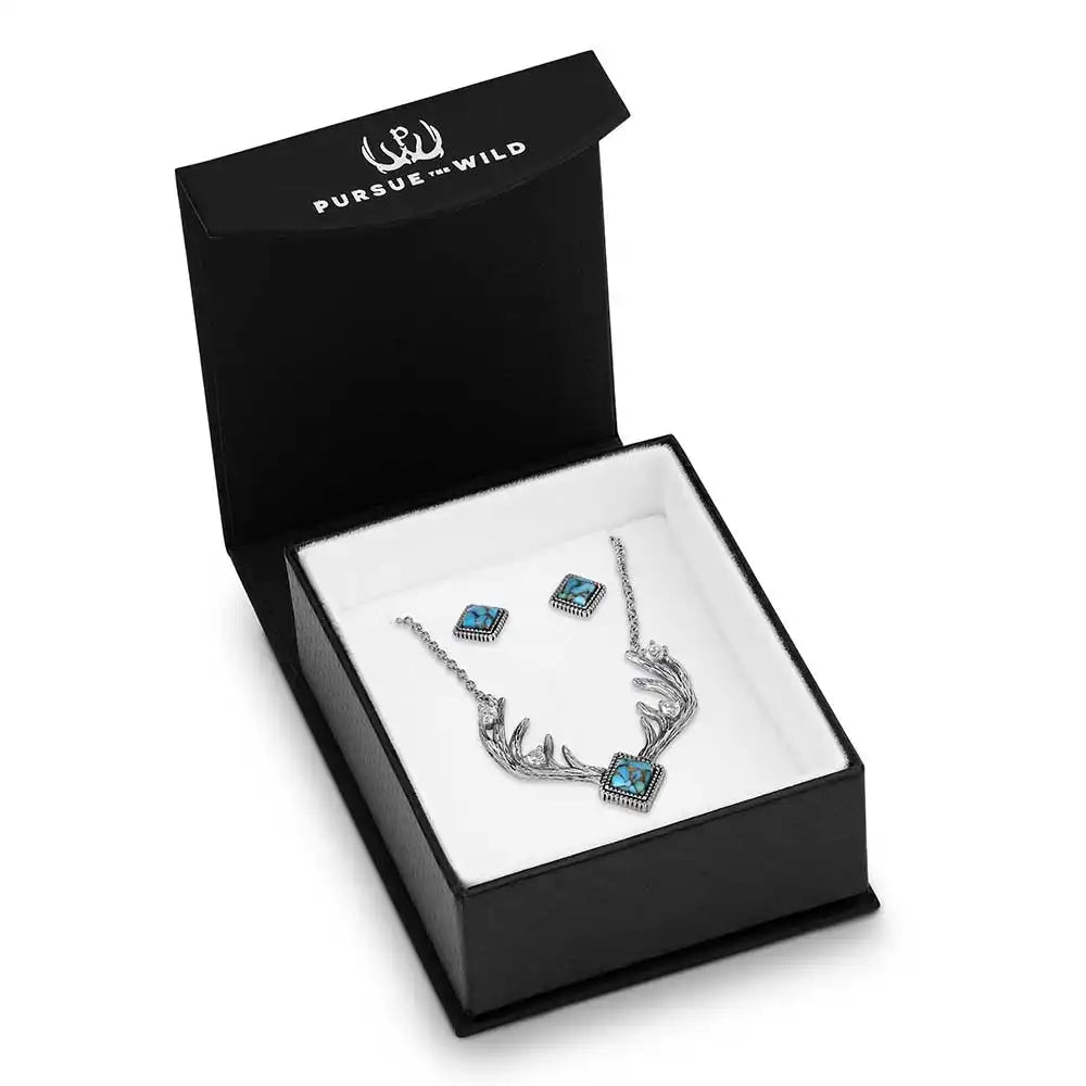Montana Silversmiths Jewelry Set - Rugged Beauty Turquoise KTJS6330