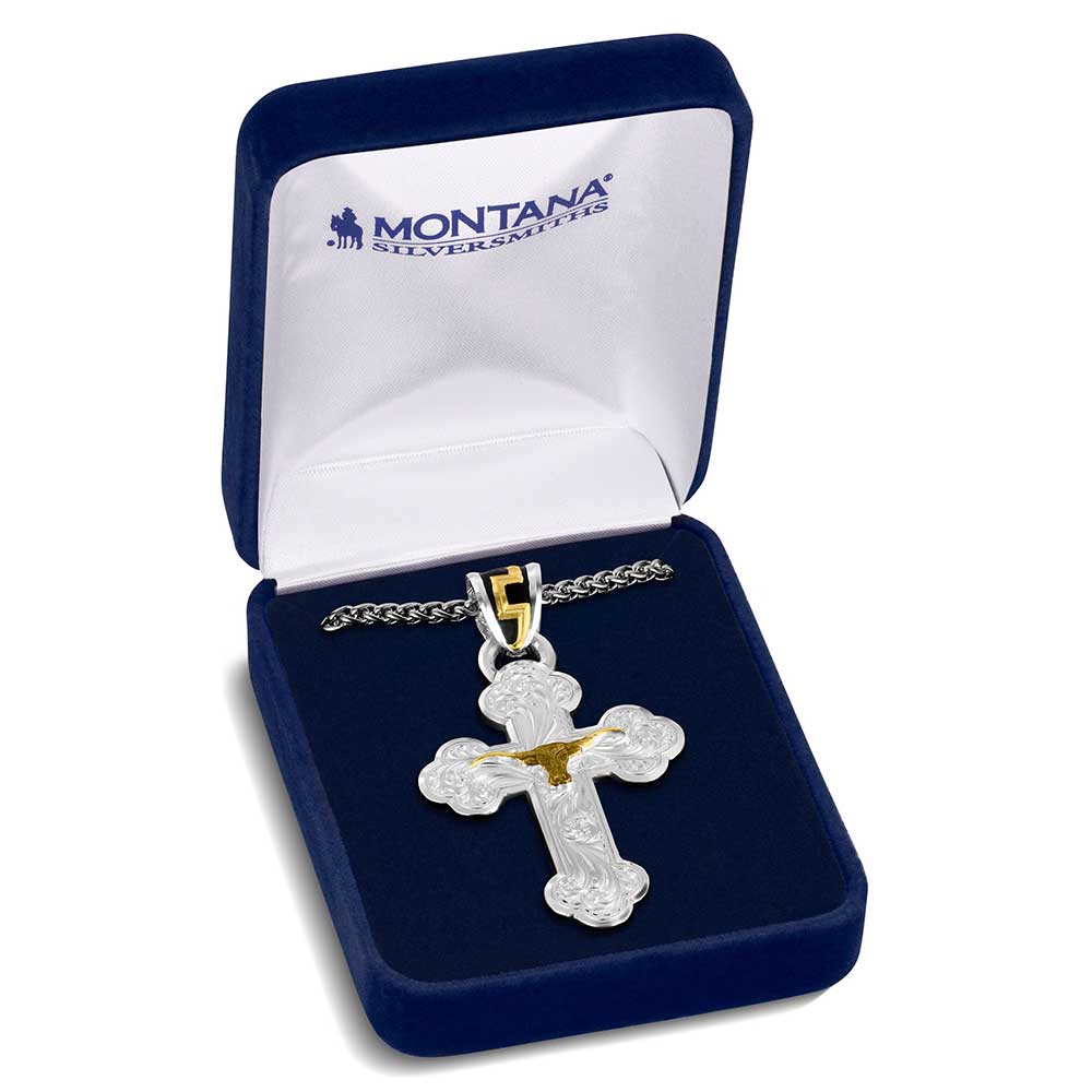 Montana Silversmiths Necklace - Cross W/Aztec Bail NC6172