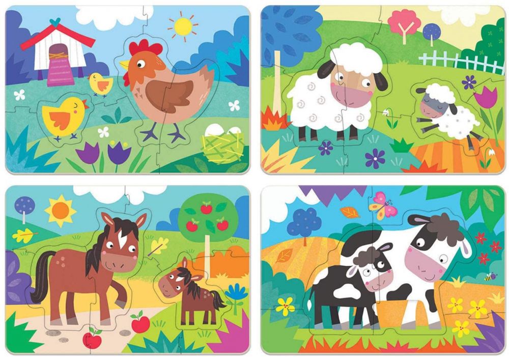 EDUCA My first 4 puzzles 24pc Farm Friends 18899