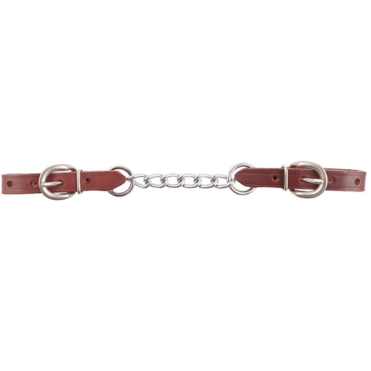 Martin Saddlery Curb Strap - Latigo Leather & 5 Link Chain CSLC5