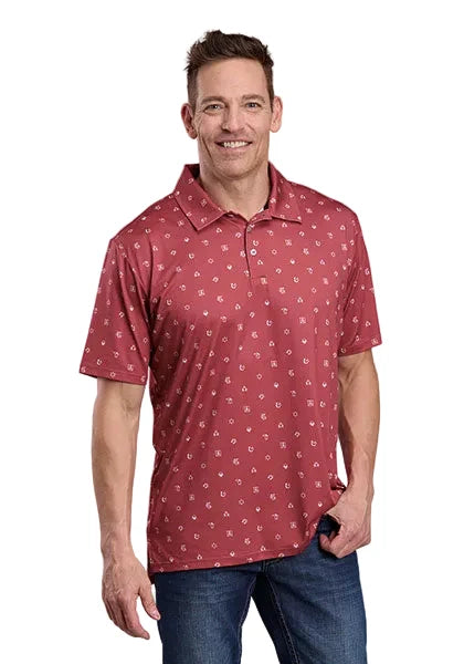Roper Men’s Polo Shirt, Red 3-073-0224-0424