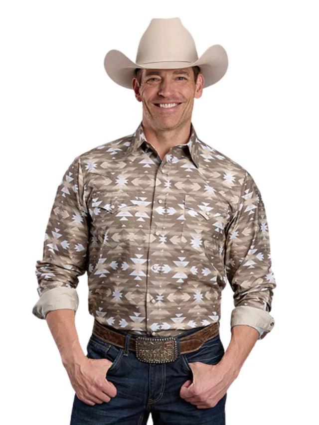 Roper Men’s Snap Shirt, Brown, Snap 03-001-0067-0481