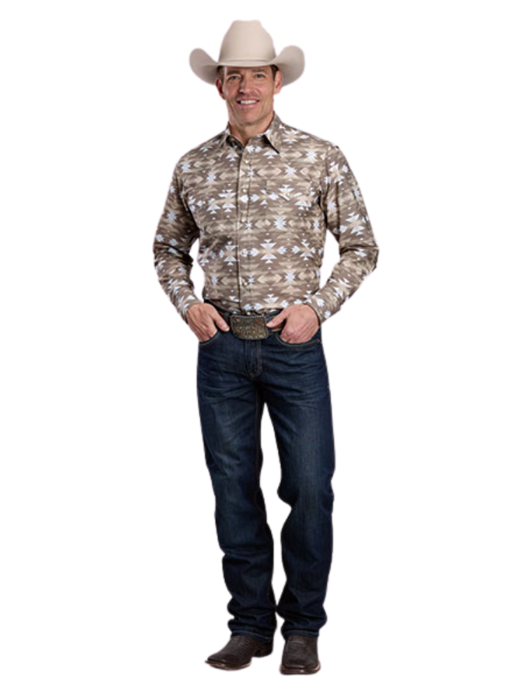 Roper Men’s Snap Shirt, Brown, Snap 03-001-0067-0481
