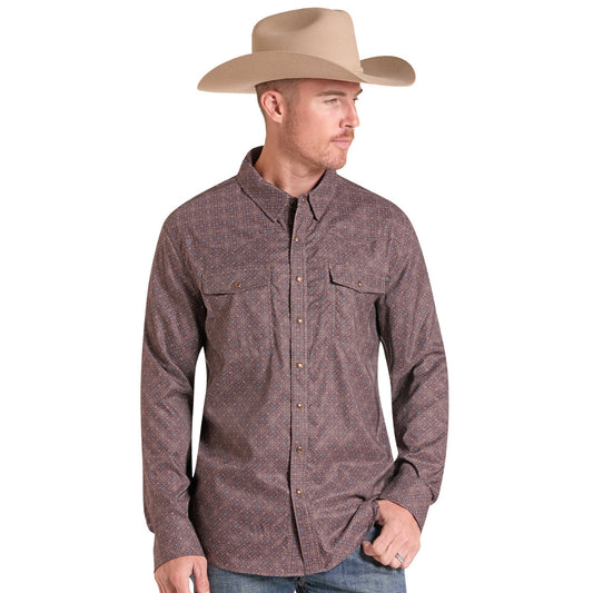 Rock & Roll Men’s, Snap, Long Sleve Shirt, Modern Fit, BMN2S09458