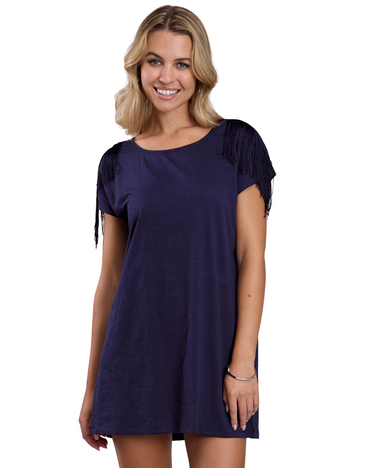 Roper Ladies Fringe, T-Shirt Dress,  Navy 03-057-0513-5056