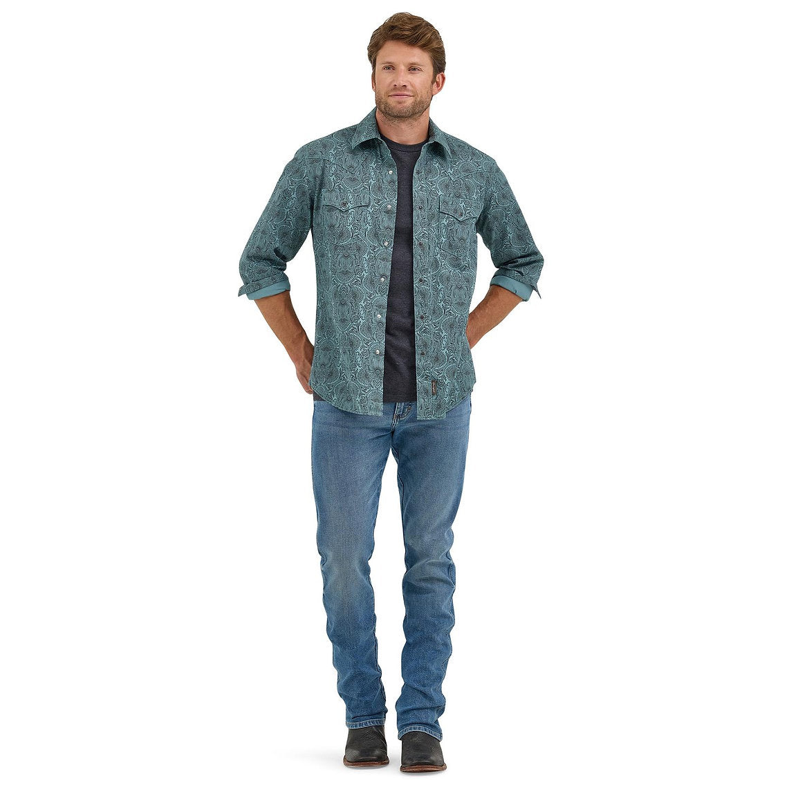 Wrangler Men’s Shirt, Retro, Long Sleeve, Snap 112368221